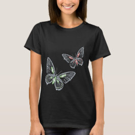 Diamante de imitación Butterflys Diamant-Frauen T-Shirt