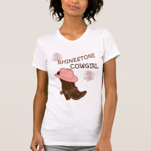 Diamante de imitación-Cowgirl T-Shirt