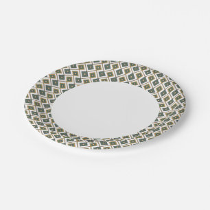 Diamante in Grün Pappteller