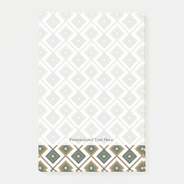 Diamante in Grün Post-it Klebezettel (Vorderseite)