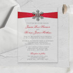 Diamante Snowflake & Red Ribbon Winter Wedding Acryleinladungen<br><div class="desc">Feiern Sie stilvoll mit diesen eleganten und sehr trendigen Acrylhochzeiten-Einladungen. Dieses Design lässt sich leicht mit Ihrer speziellen Veranstaltungssprache personalisieren und Ihre Gäste werden begeistert sein,  wenn sie diese fantastischen Einladungen erhalten. Entsprechende Hochzeitssachen finden Sie in der Sammlung.</div>