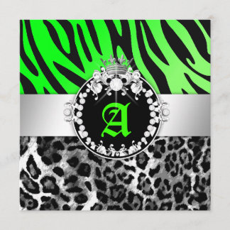 Diamanten 311-Zebra-LeoTique n küsst Bonbon 16 Einladung