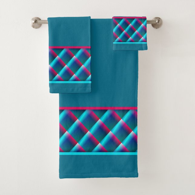 Diamanten Aquamarin Badhandtuch Set (Insitu)