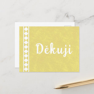 Diamanten auf einer tschechischen Dankes-Postkarte Postkarte