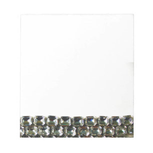 Diamanten, elegante Vintage Edelsteine Notizblock