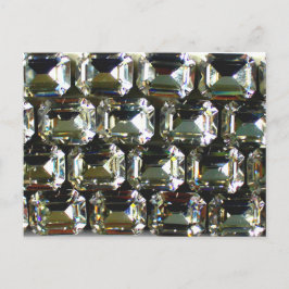 Diamanten, elegante Vintage Edelsteine Postkarte
