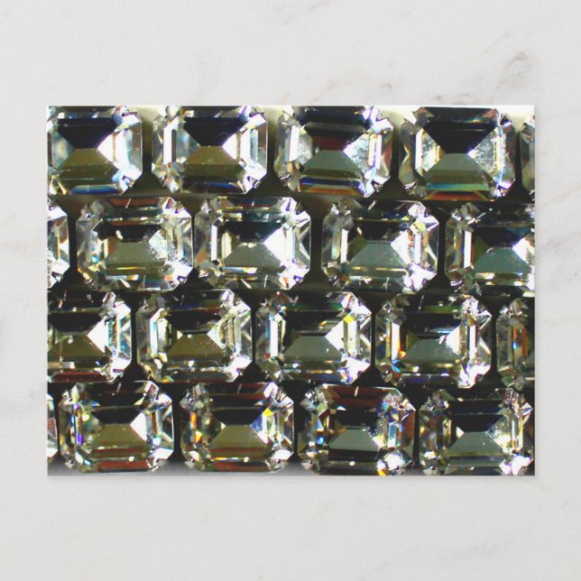 Diamanten, elegante Vintage Edelsteine Postkarte (Vorderseite)