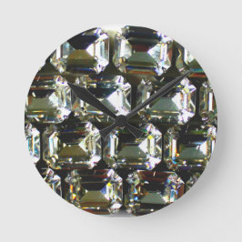 Diamanten, elegante Vintage Edelsteine Runde Wanduhr