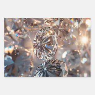 Diamanten Geschenkpapier Set