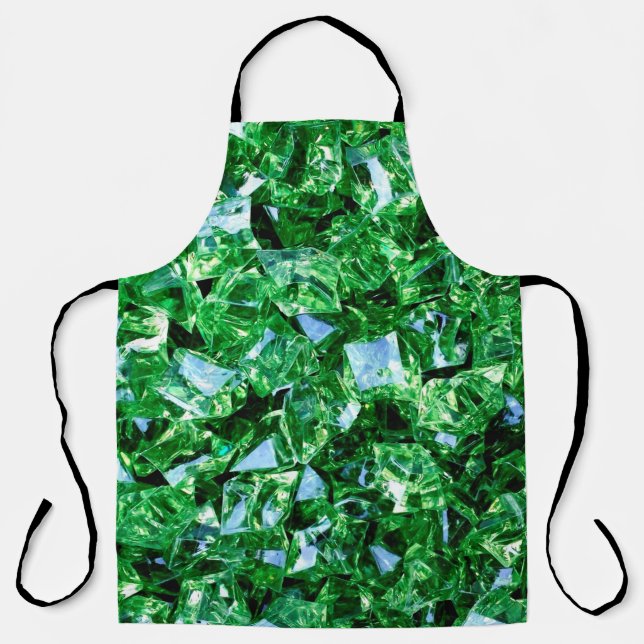 Diamanten, grüne Designfarbe Schürze (Vorderseite)