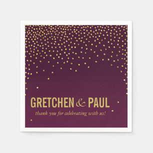 Diamanten im Sky Cocktail Party   Aubergine Serviette