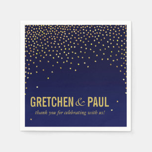Diamanten im Sky Cocktail Party   dunkelblau Serviette