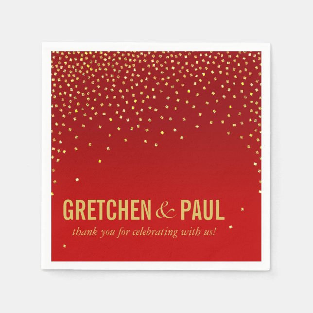 Diamanten im Sky Cocktail Party | rot Serviette (Vorderseite)