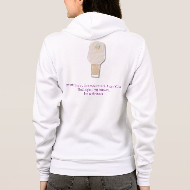 Diamanten in meiner Ostomy Tasche Hoodie (Rückseite)