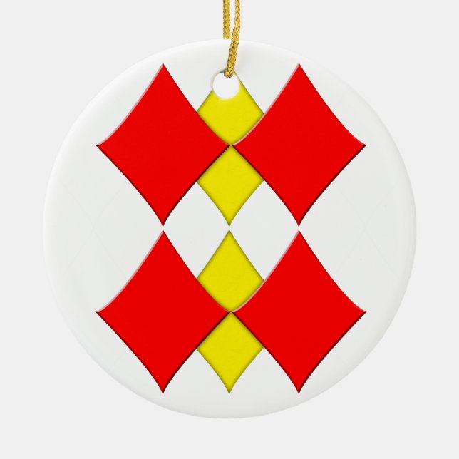 Diamanten Keramik Ornament (Vorne)
