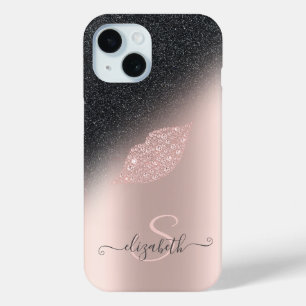 Diamanten Lippen Glitter Ombre Roségold Case-Mate iPhone Hülle