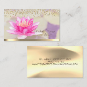 Diamanten Lotus Gold Elegant Visitenkarte