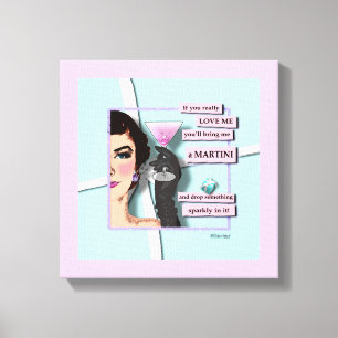 Diamanten & Martinis Gallery Wrap Leinwand