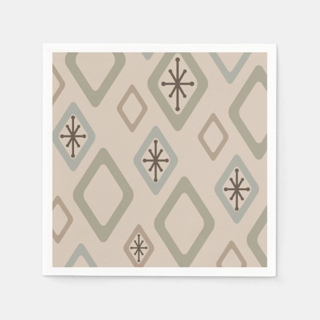 Diamanten mit weichen Neutralen aus der Mitte des  Serviette (Vorderseite)