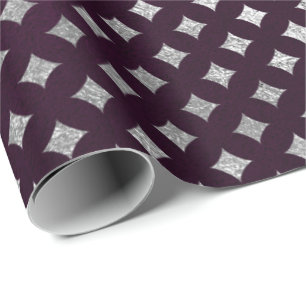 Diamanten schneiden Silberplatte Lila Velvet Geschenkpapier