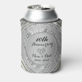 Diamanten & Silber 10. Hochzeitstag Dosenkühler