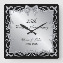Diamanten & Silber 25. Hochzeitsjubiläum Geschenk