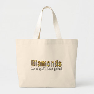 Diamanten sind ein bester Freund der Mädchen Jumbo Stoffbeutel