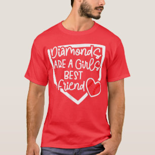 Diamanten sind ein Girls bester Freund Baseball So T-Shirt