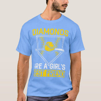 Diamanten sind ein Girls bester Freund-Softball-Sp T-Shirt