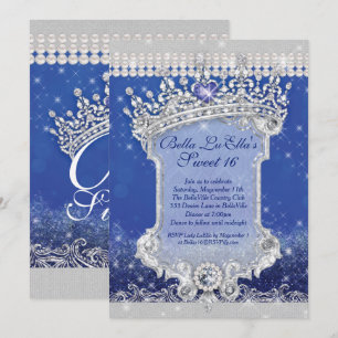 Diamanten und Bling Sweet 16 Quince Einladungen