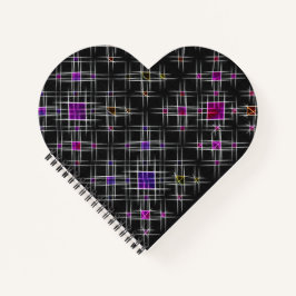 Diamanten und Crosses Heart Shaped Spiral Notebook Notizbuch