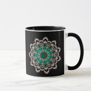 Diamanten und Emeralds Kaleidoscope Tasse