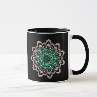 Diamanten und Emeralds Kaleidoscope Tasse