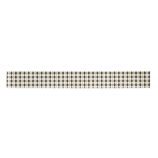 Diamanten und Gold Grid Satinband (Vorderseite)