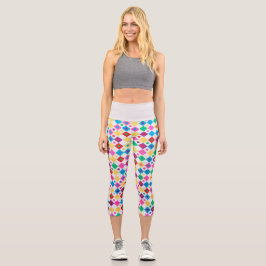 Diamanten und Kreise Capri Leggings