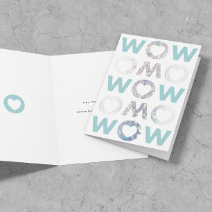Diamanten und türkisfarbene WOW MAMA Muttertagskar Karte
