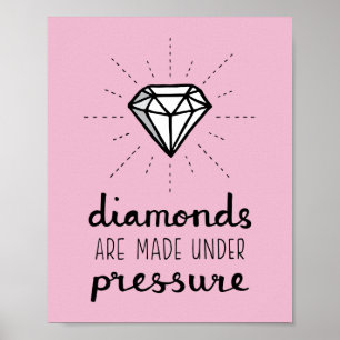 Diamanten werden unter Druck für ihr Poster gescha