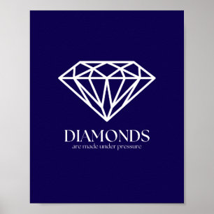 Diamanten werden unter Druck gesetzt und inspirier Poster