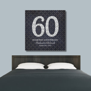 Diamantene Hochzeit Echt Leinwanddruck