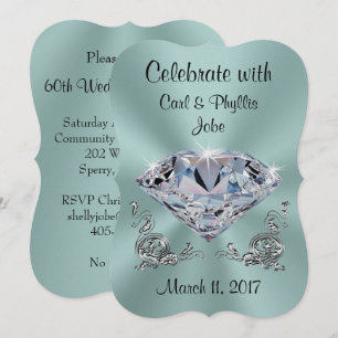 Diamantene Hochzeitseinladungen, Ihre FARBEN, TEXT Einladung