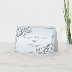 Diamantene Hochzeitstag-Karte Karte