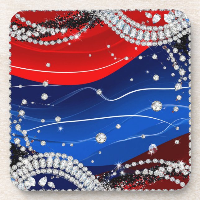 Diamantenglanz Luxushintergrund Getränkeuntersetzer (Vorderseite)