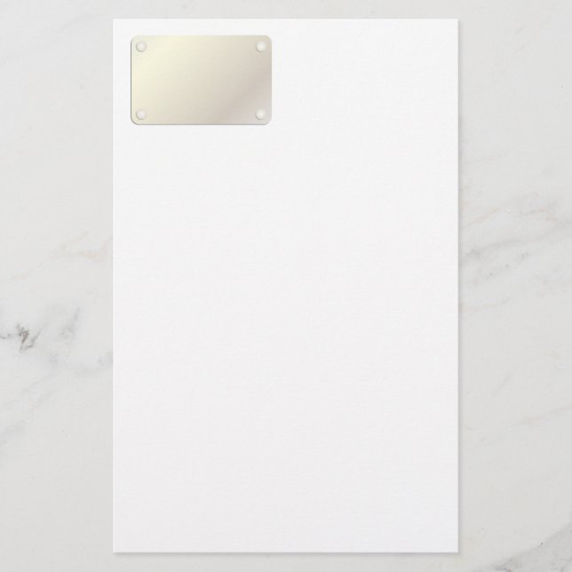 Diamantenmuster aus Metall Briefpapier (Vorderseite)