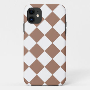Diamantenmuster in Weiß und Mocha Mousse Case-Mate iPhone Hülle