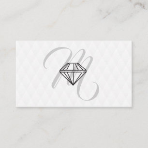Diamantensymbol / Monogramm / Plush Diamond Muster Visitenkarte
