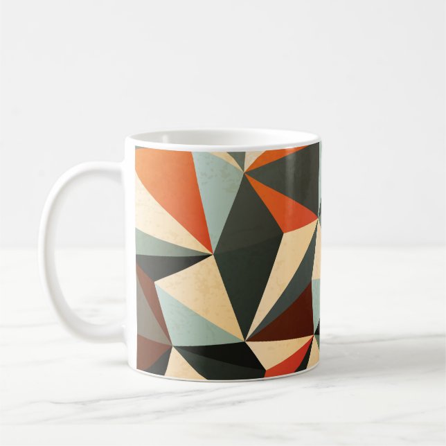 Diamantform: Abstraktes Vintages Design Kaffeetasse (Links)