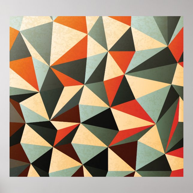 Diamantform: Abstraktes Vintages Design Poster (Vorne)