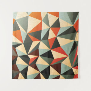 Diamantform: Abstraktes Vintages Design Wandteppich