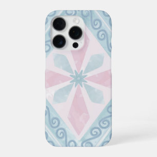 diamantförmiges blaues Muster iPhone 16 Pro Hülle