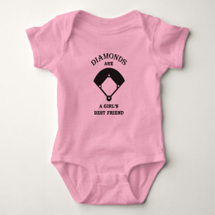 DiamantFreundin-Baseballbaby-Shirtbodysuit Baby Strampler
